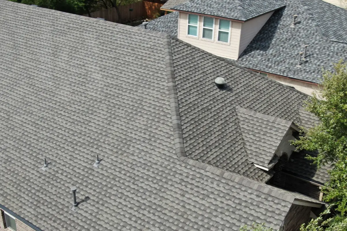 New GAF Timberline UHDZ Class 4 shingle roof in Weathered Wood on a Helotes, TX home